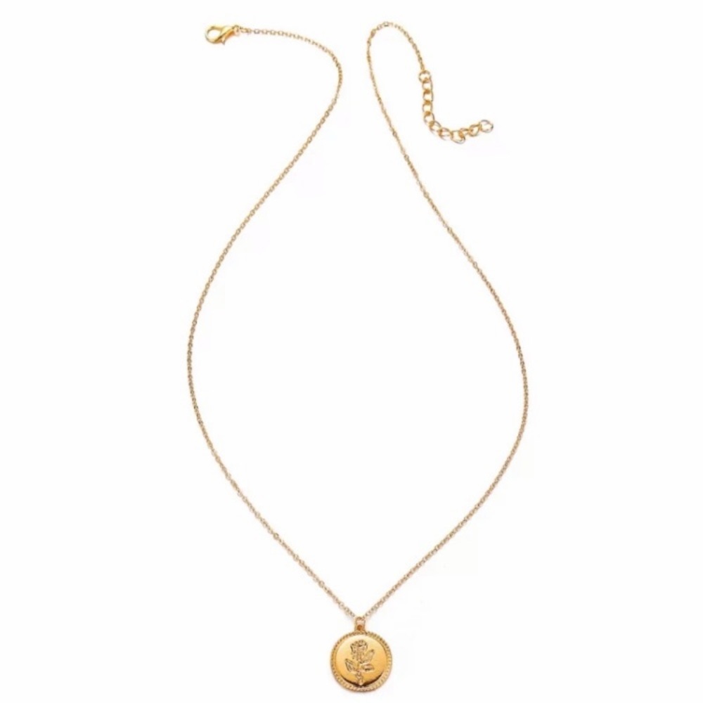 New Vintage Gold Coin Pendant Necklace - Picture 3 of 3